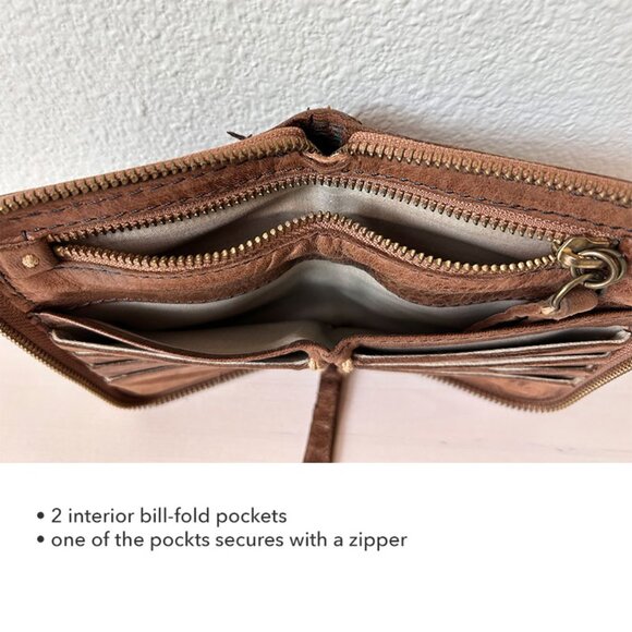 Brown Leather Wallet by 49 Square Miles - Picture 7 of 11